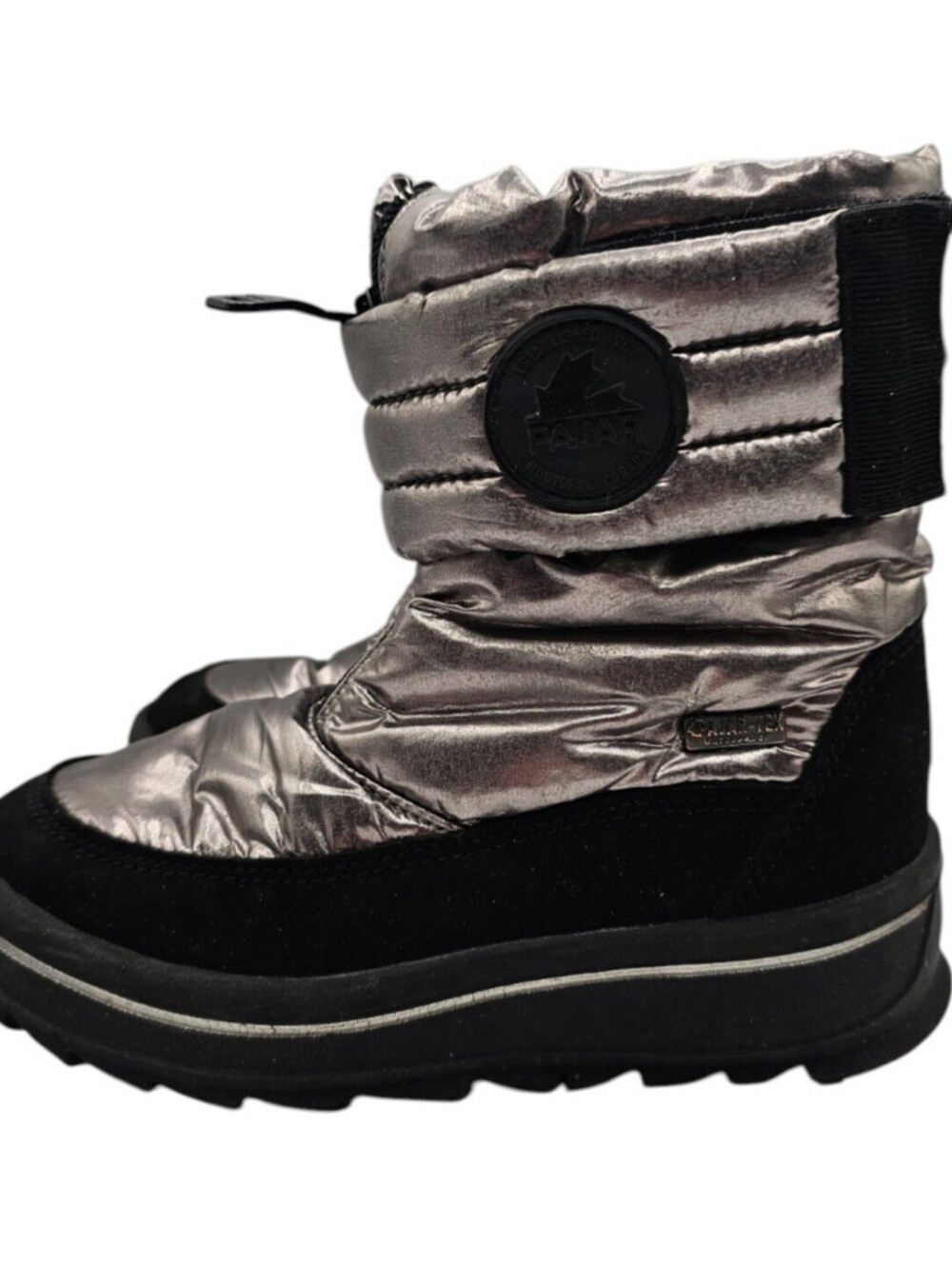 PAJAR Tirana -22F impermeable waterproof snow boots Silver Girls US 1 EUR 32